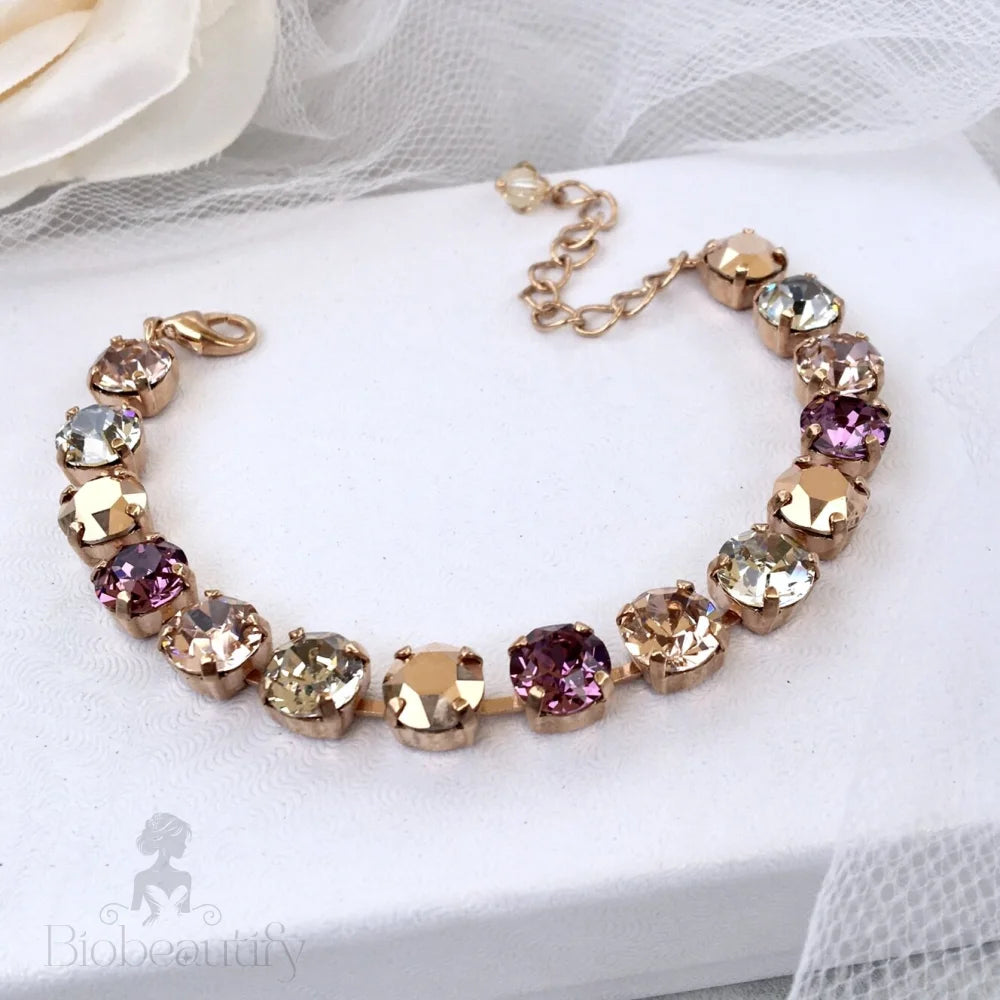 Velma Swarovski Crystal Wedding Bracelet Multiple Colors Available