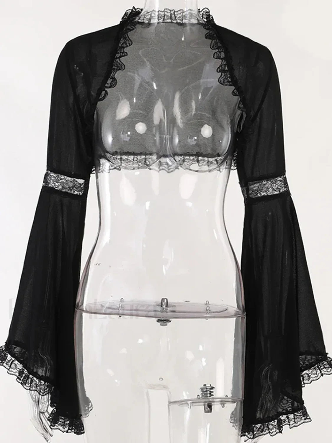 Velvet Harajuku Gothic Club Mesh Midi Corset Sling Bandage Street Lace Print Dress Smock Tops / S