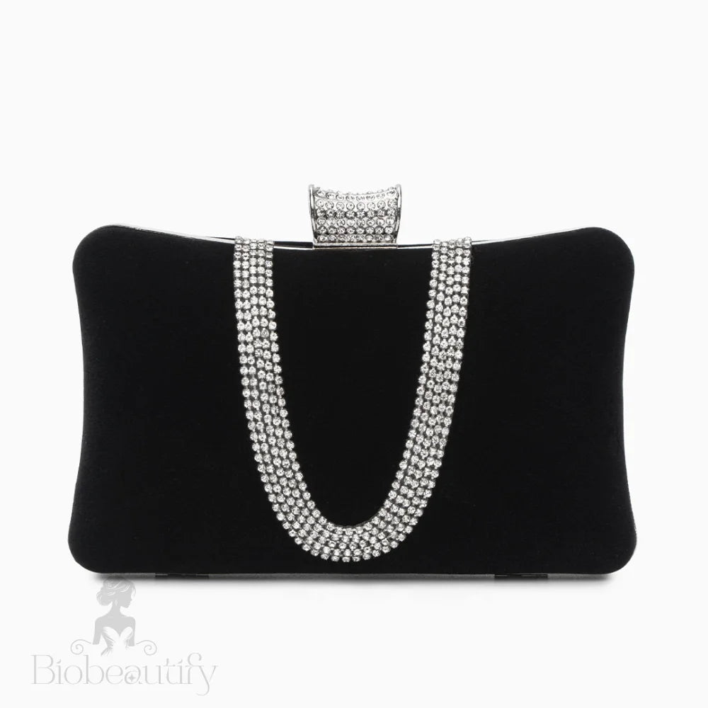 Velvet Sparkles Handbag Black