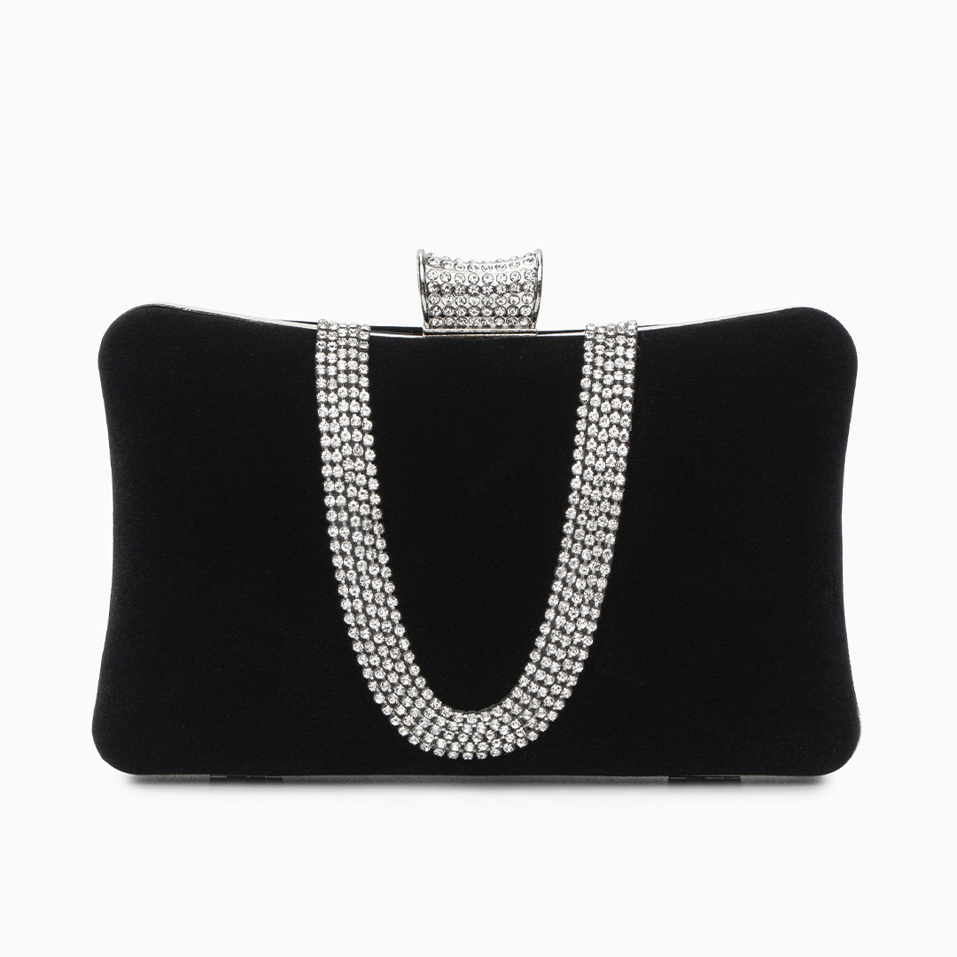 Velvet Sparkles Handbag Black