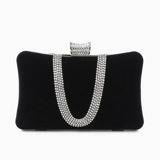Velvet Sparkles Handbag Black