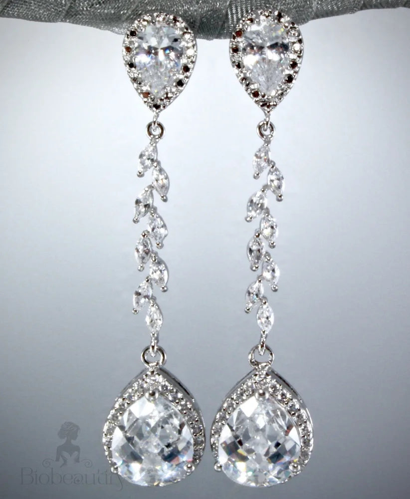 Vera Cubic Zirconia Wedding Earrings