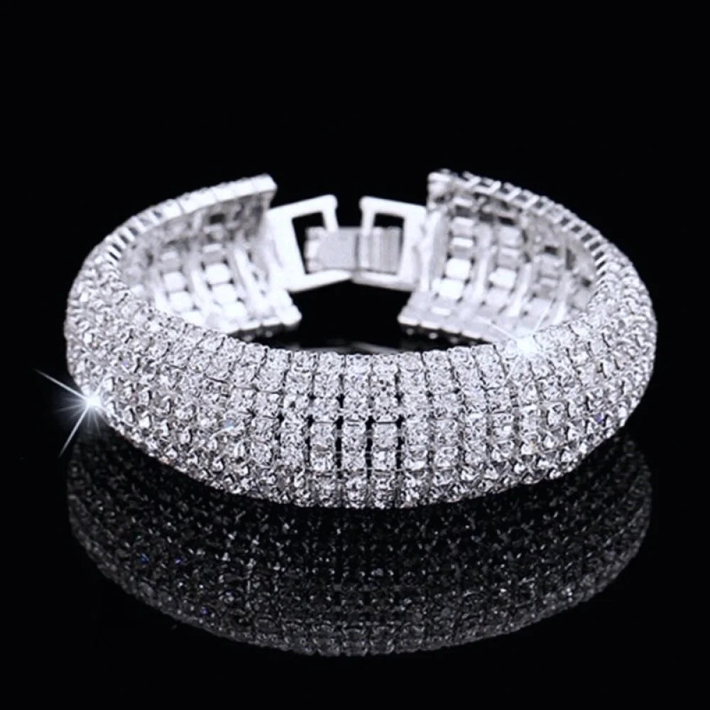 Bridal Jewelry - Crystal Bridal Bracelet - Available in Rhodium and Gold