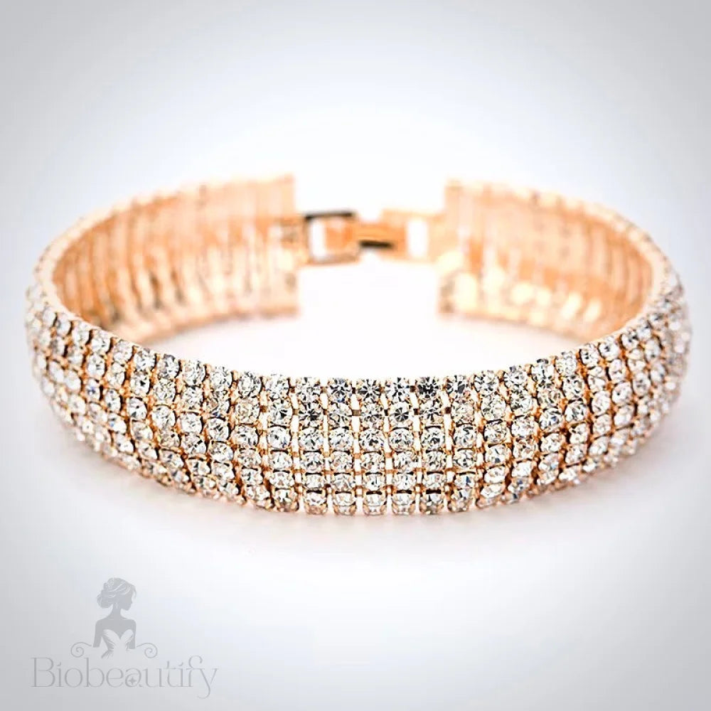 Verona Crystal Bridal Bracelet In Rhodium And Gold Options