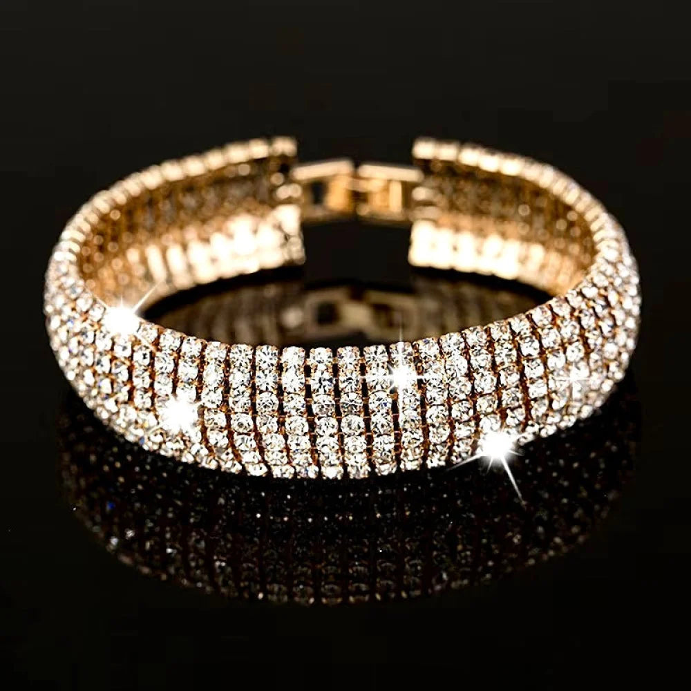 Bridal Jewelry - Crystal Bridal Bracelet - Available in Rhodium and Gold