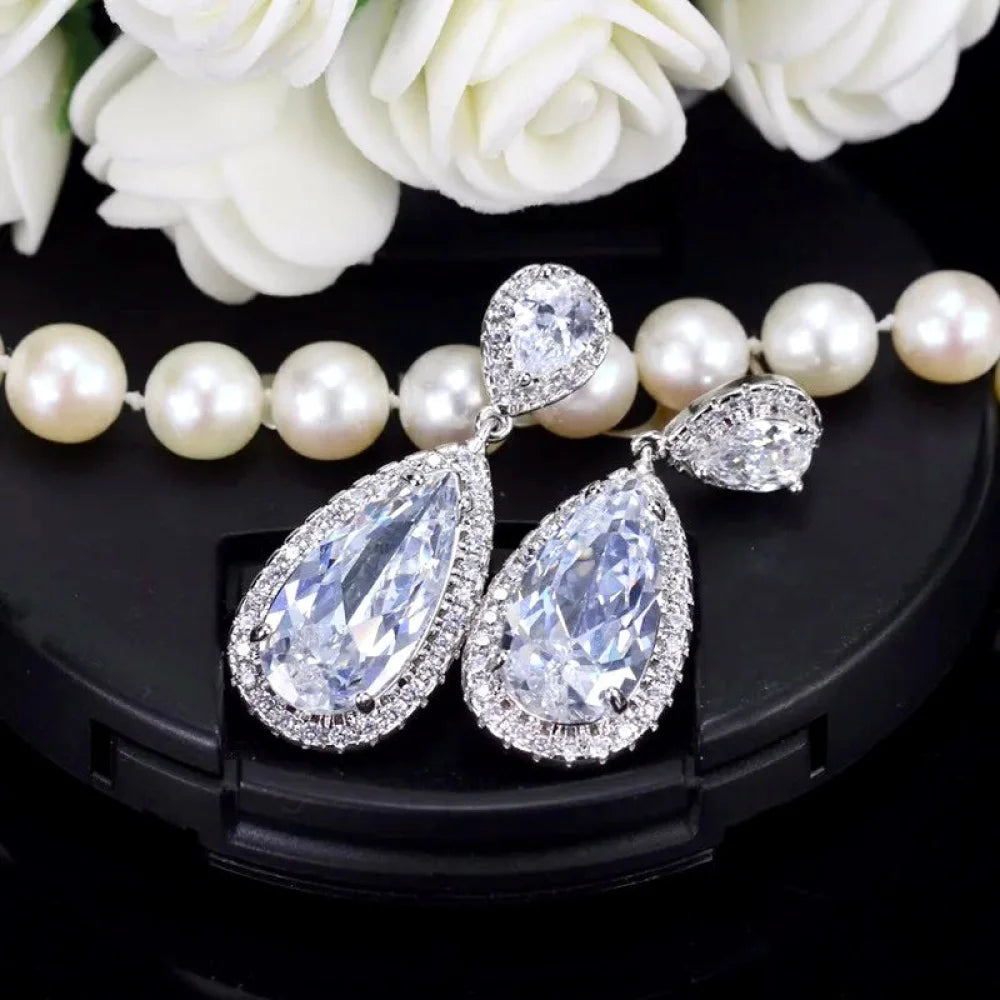 Vianne Cubic Zirconia Wedding Earrings