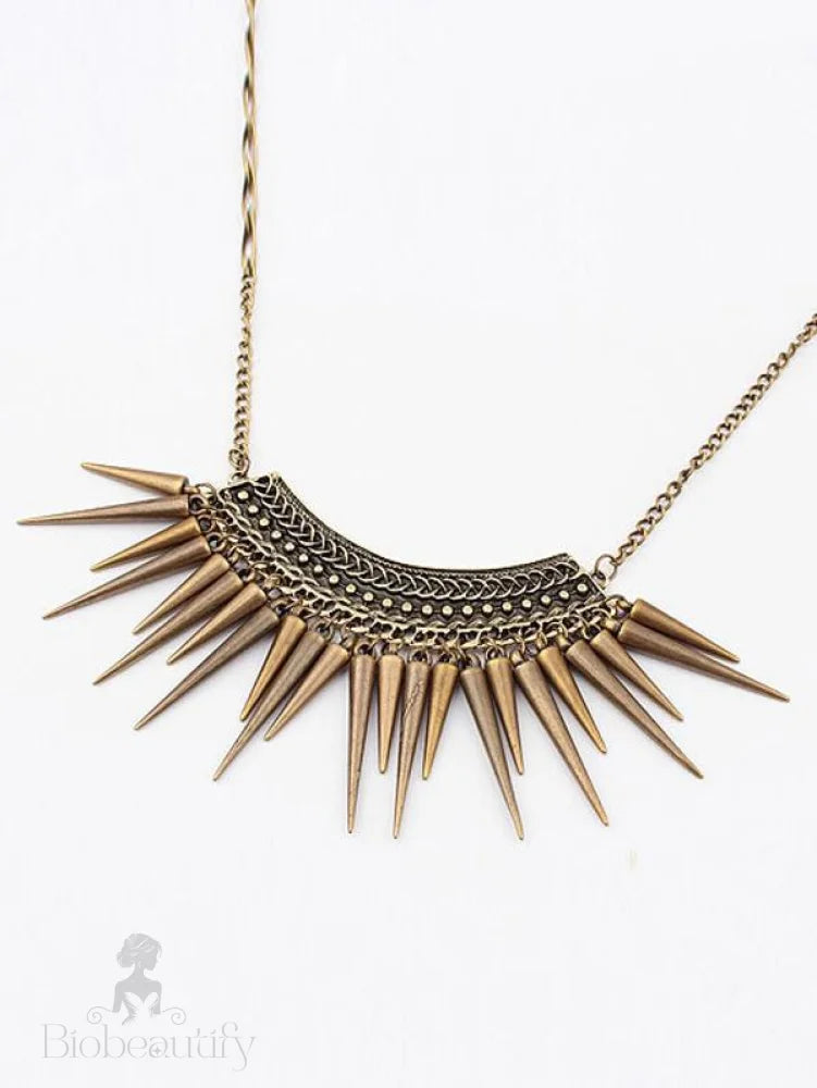 Vintage Chain Rivet Necklace