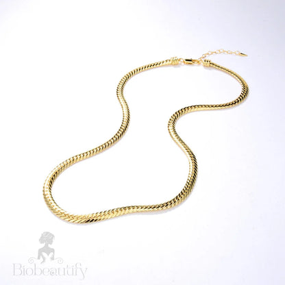 Vintage Gold Snake Chain Choker Necklace