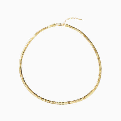 Vintage Gold Snake Chain Choker Necklace One Size /