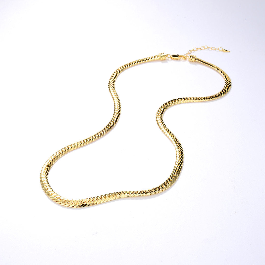 Vintage Gold Snake Chain Choker Necklace