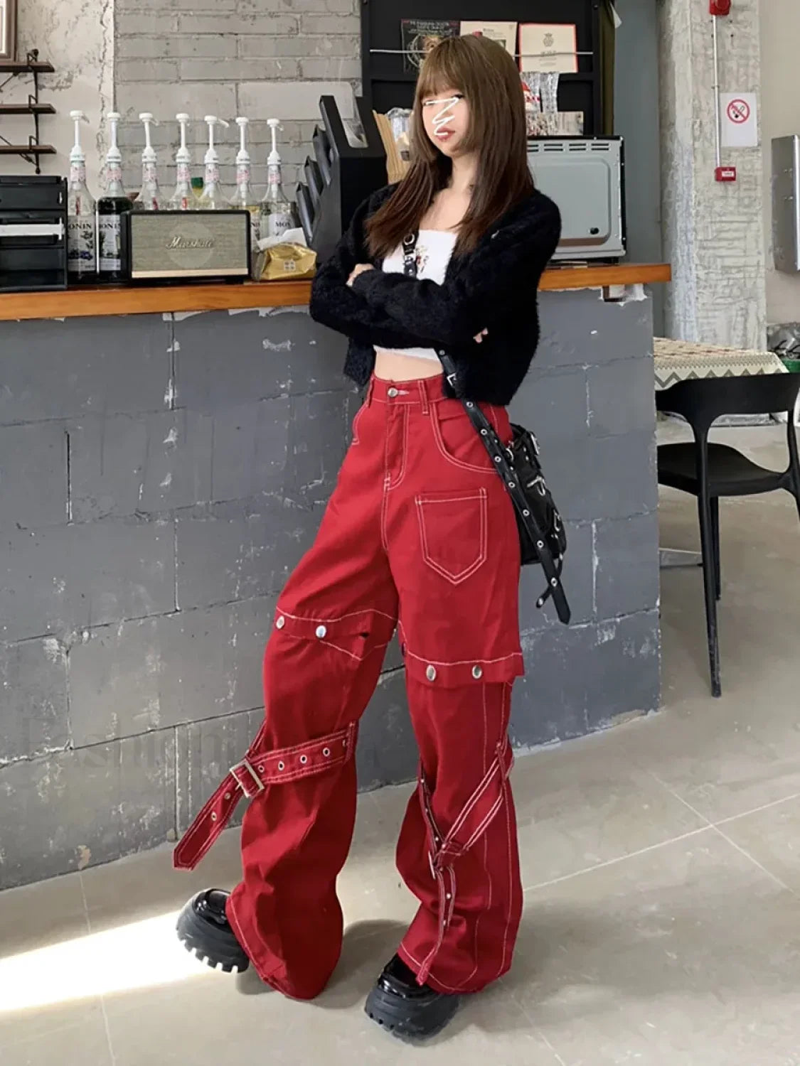 Vintage Red Pants for Halloween Celebrations