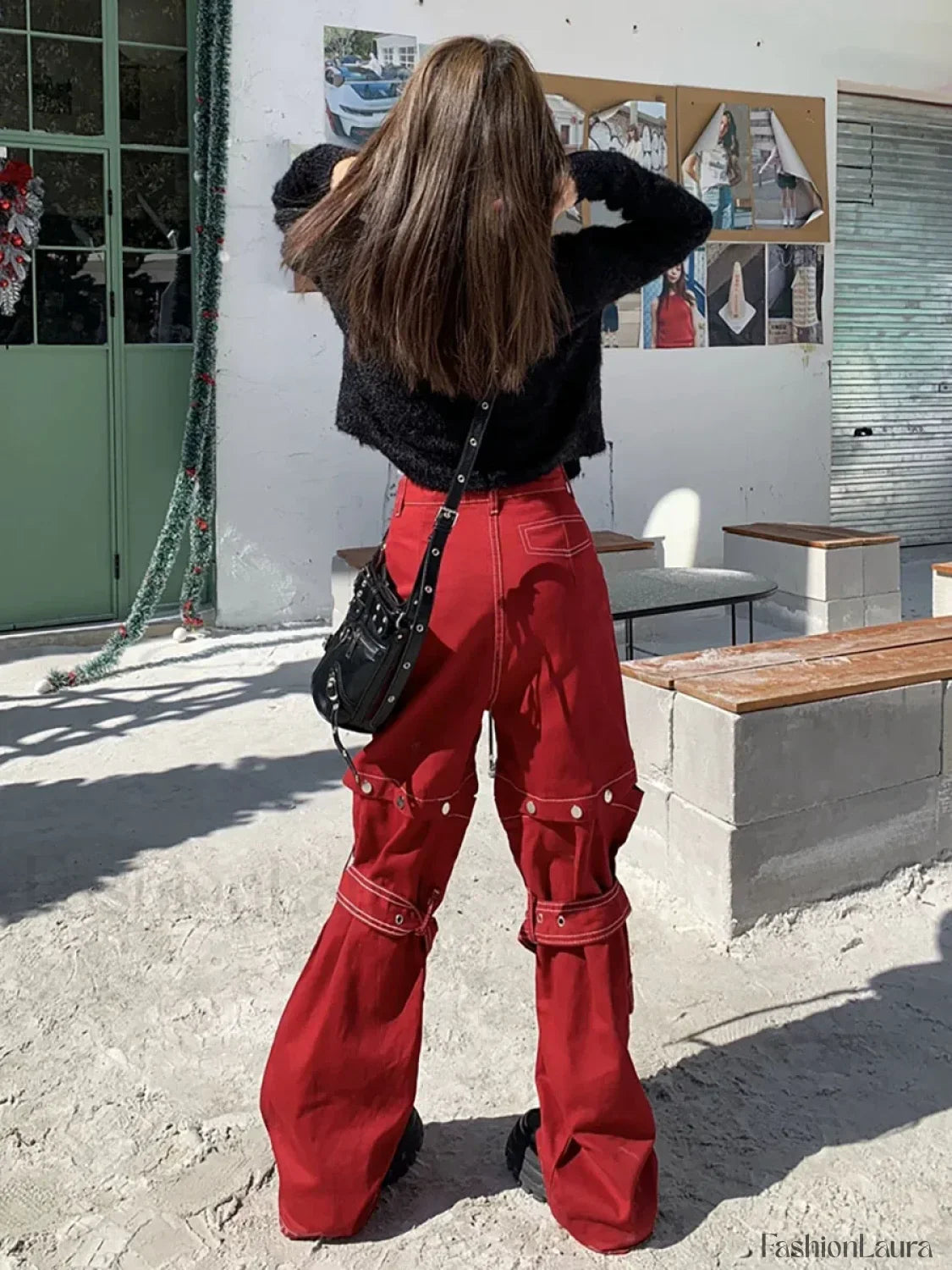 Vintage Red Pants for Halloween Celebrations