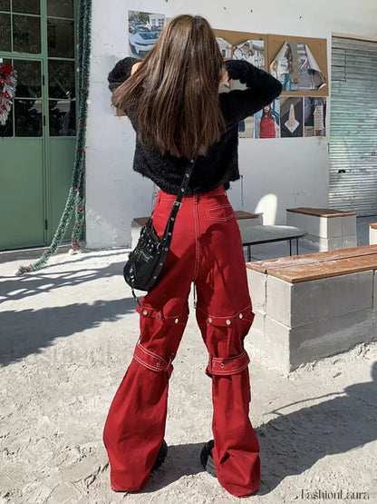 Vintage Red Pants for Halloween Celebrations