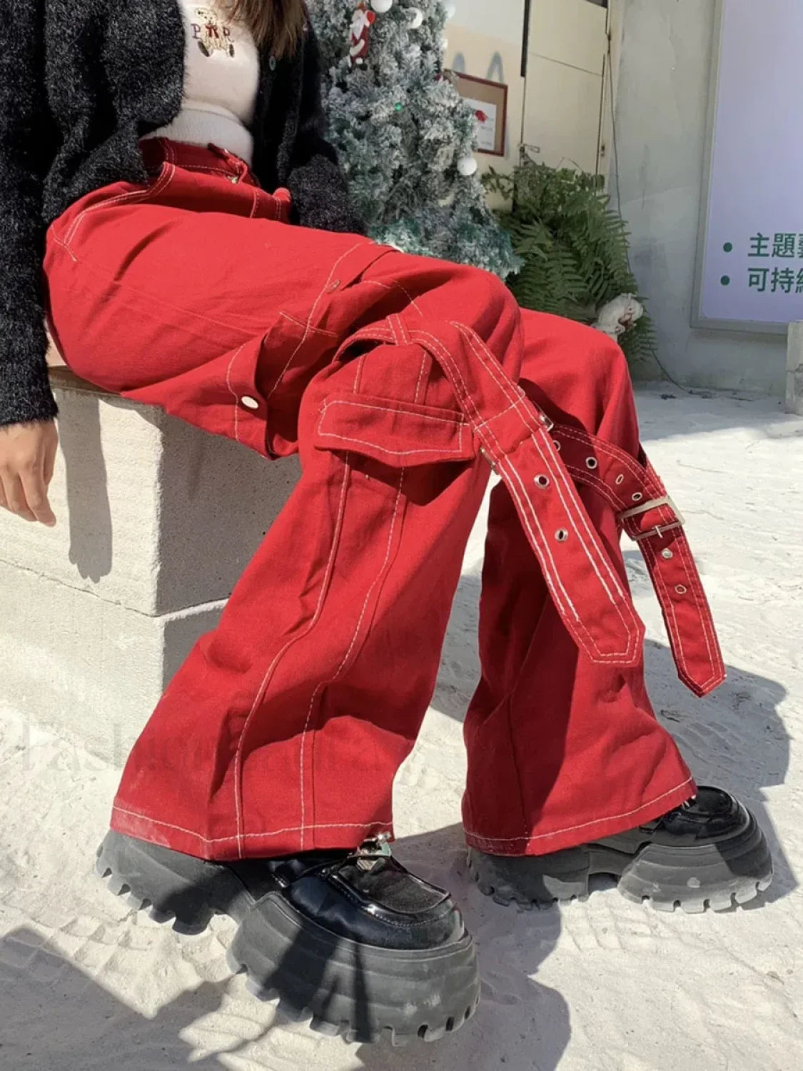 Vintage Red Pants for Halloween Celebrations