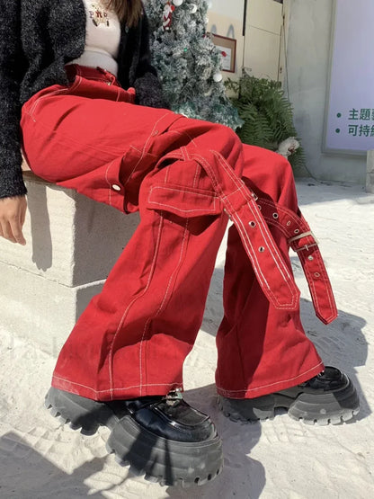 Vintage Red Pants for Halloween Celebrations