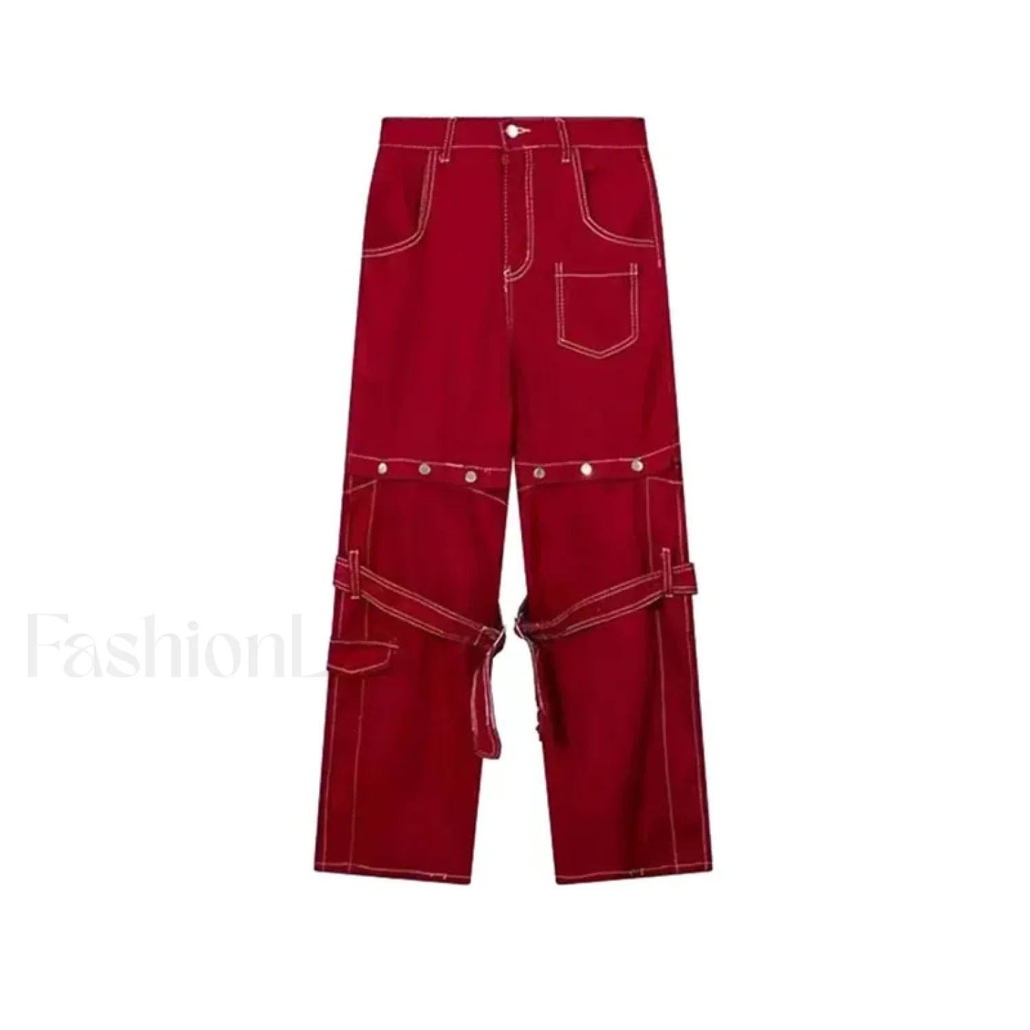 Vintage Red Pants for Halloween Celebrations Red / S