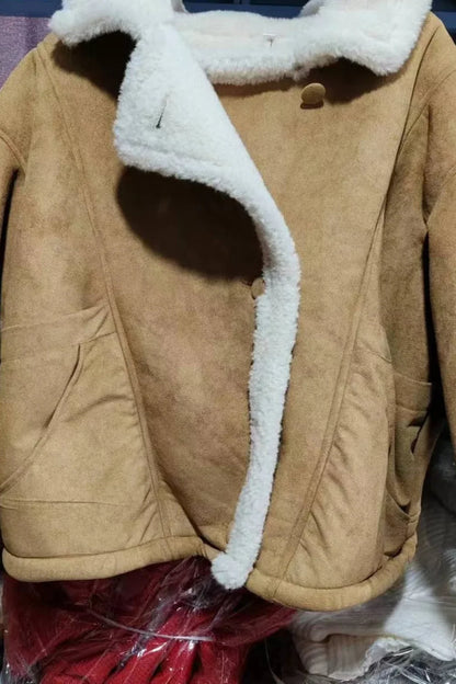 Vintage Sherpa Loose Warm Coat