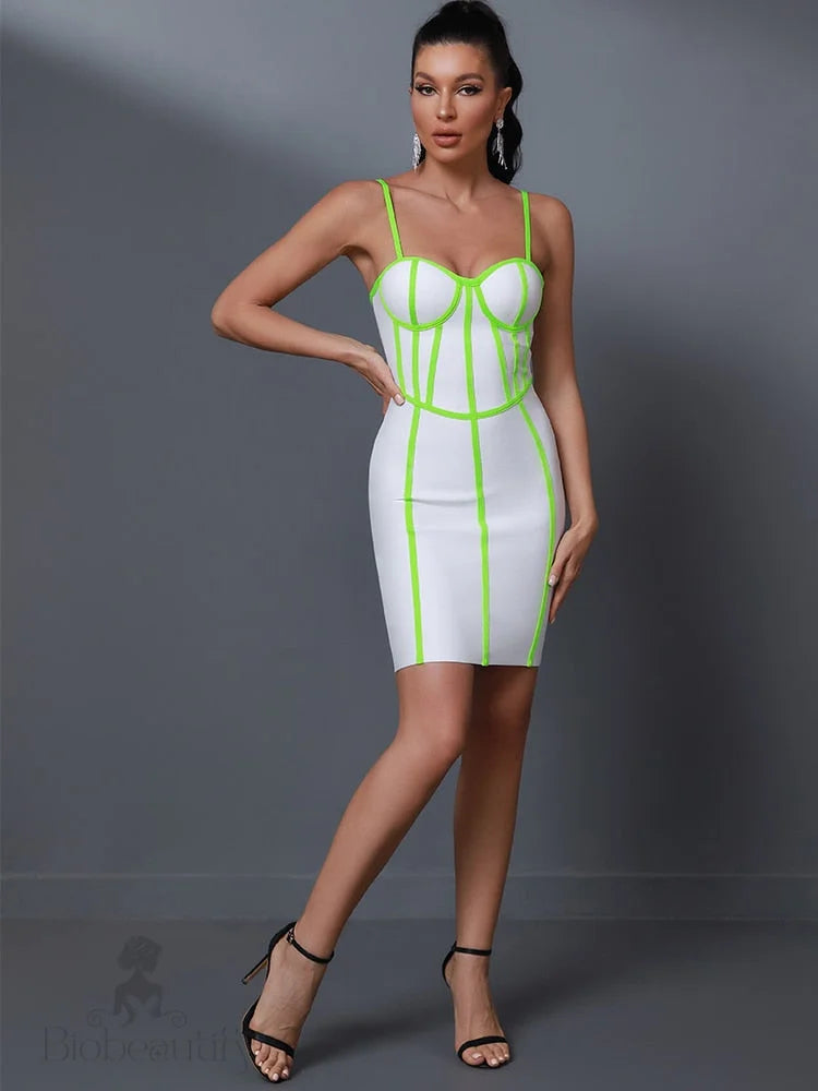 Violetta Neon Bandage Dress -