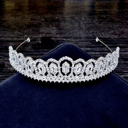 Violetta Silver Zirconia Bridal Tiara