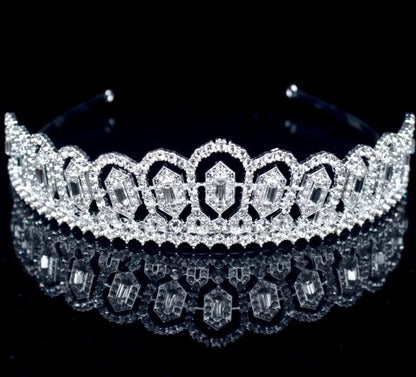 Violetta Silver Zirconia Bridal Tiara