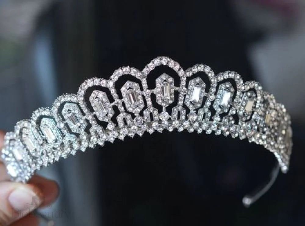 Violetta Silver Zirconia Bridal Tiara