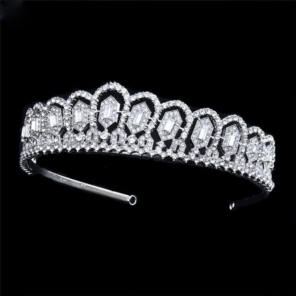 Violetta Silver Zirconia Bridal Tiara