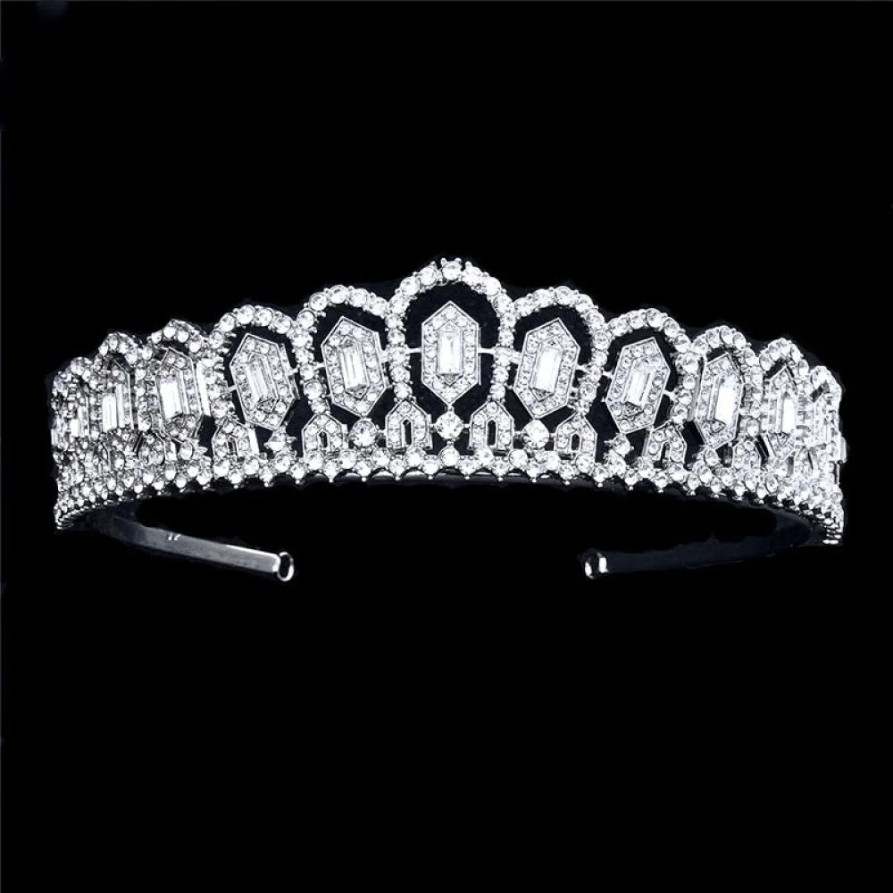 Violetta Silver Zirconia Bridal Tiara