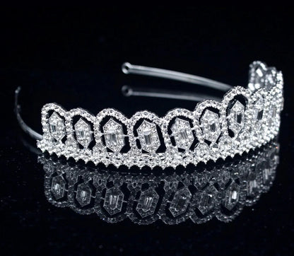 Violetta Silver Zirconia Bridal Tiara