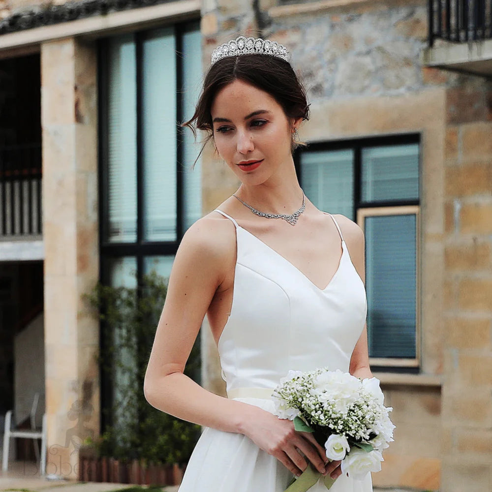 Violetta Silver Zirconia Bridal Tiara