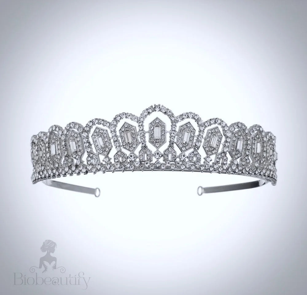 Violetta Silver Zirconia Bridal Tiara