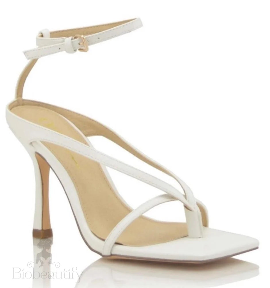 White Meela Heels 8 /