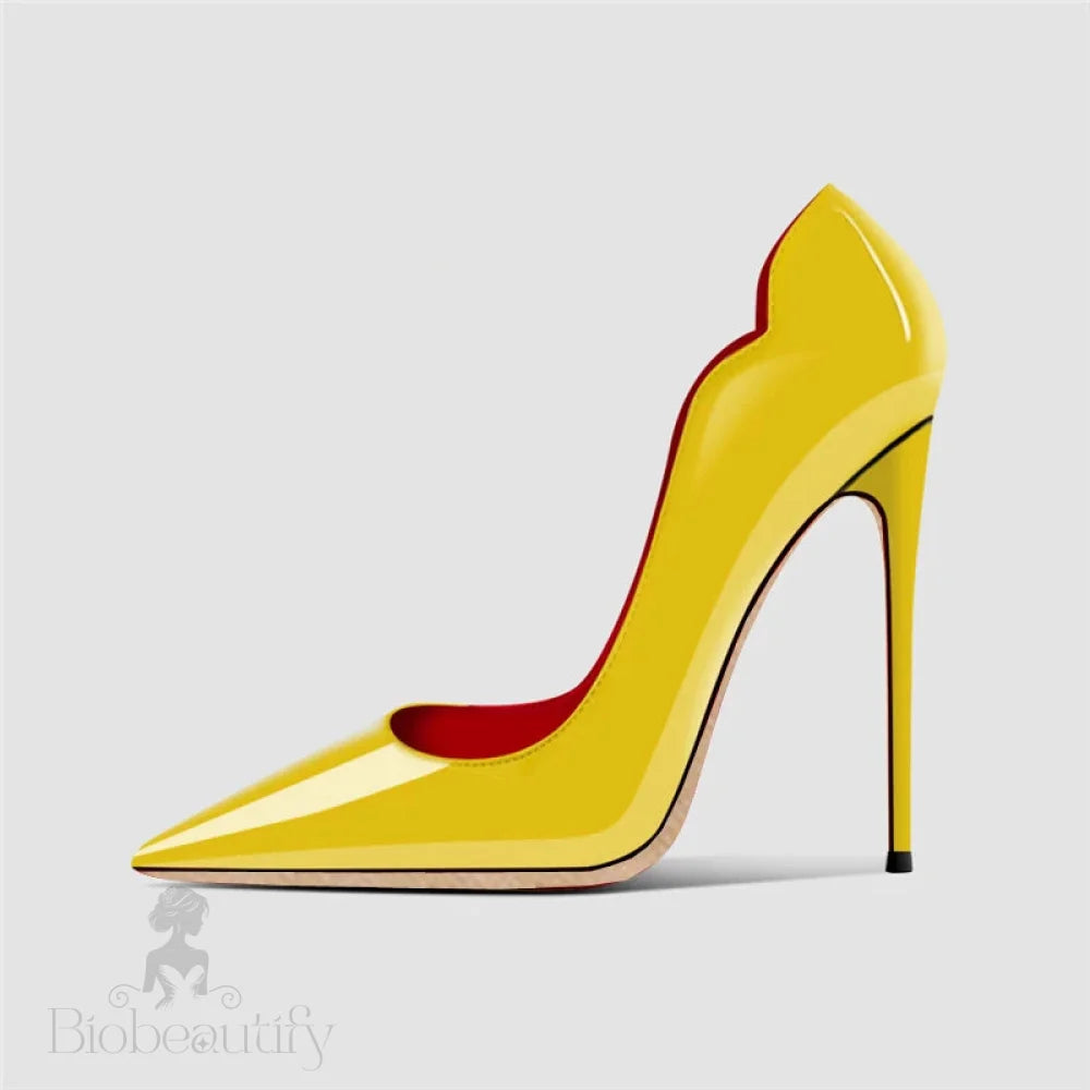 White Pointed Toe Slip On High Heel Stiletto Pumps For Women