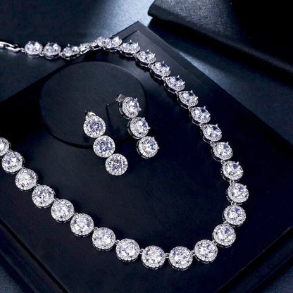 Whitney Silver Cubic Zirconia Bridal Jewelry Collection