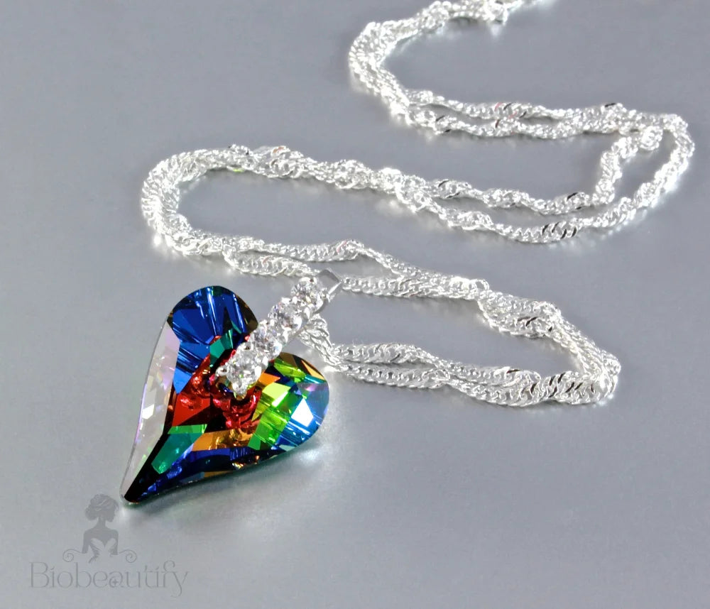 Wild Heart Swarovski Crystal Sterling Silver Necklace