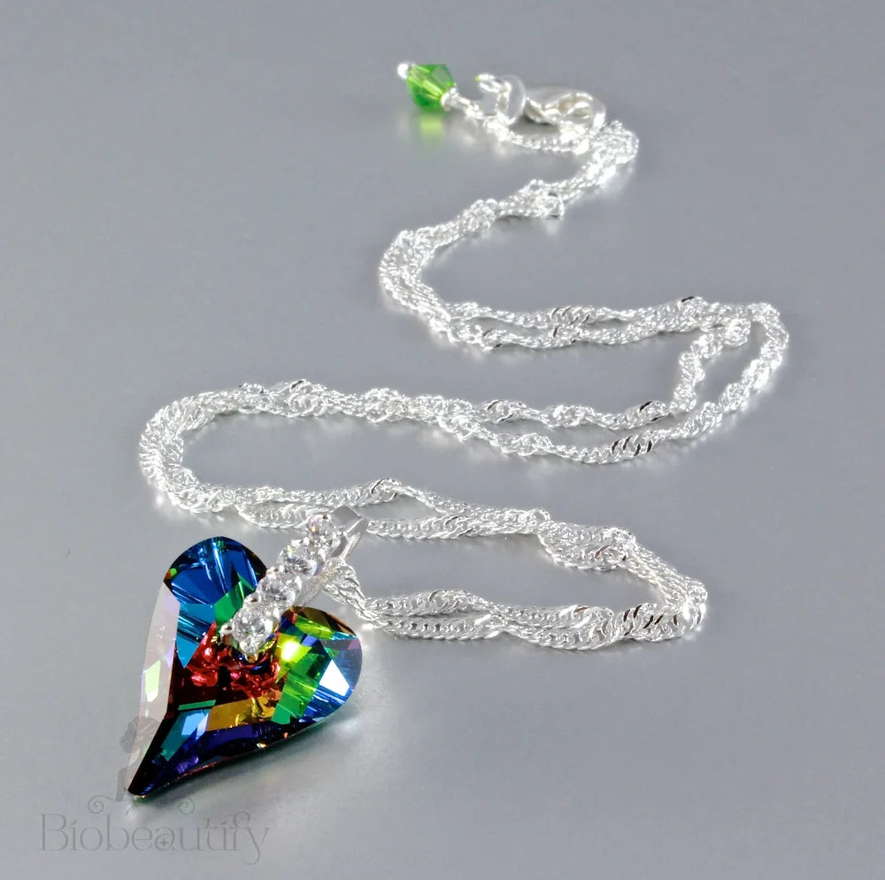 Wild Heart Swarovski Crystal Sterling Silver Necklace