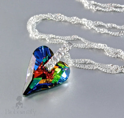 Wild Heart Swarovski Crystal Sterling Silver Necklace