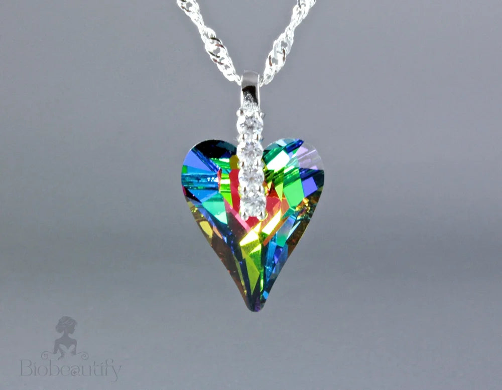 Wild Heart Swarovski Crystal Sterling Silver Necklace