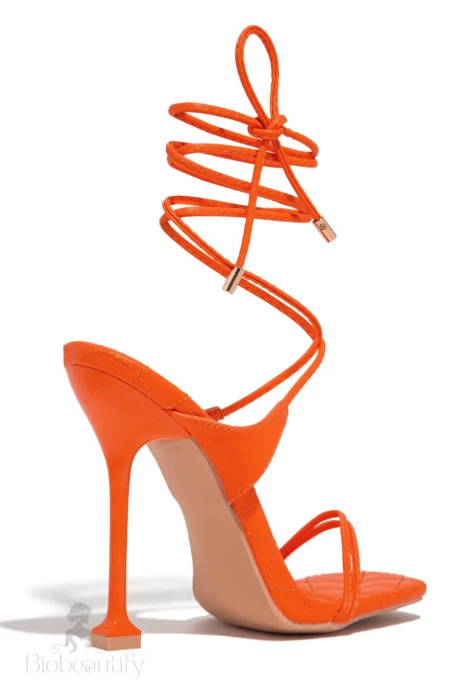 Wilomena Orange Heels 8 /