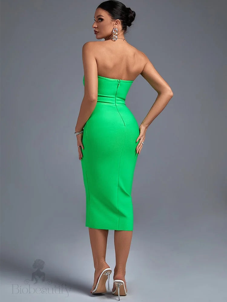 Wiva Bandage Dress With Cut Out Detail