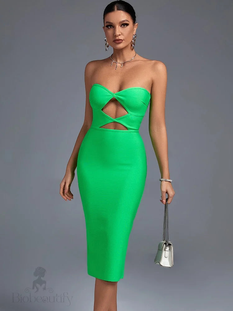 Wiva Cut Out Bandage Dress - SunsetFashionLA