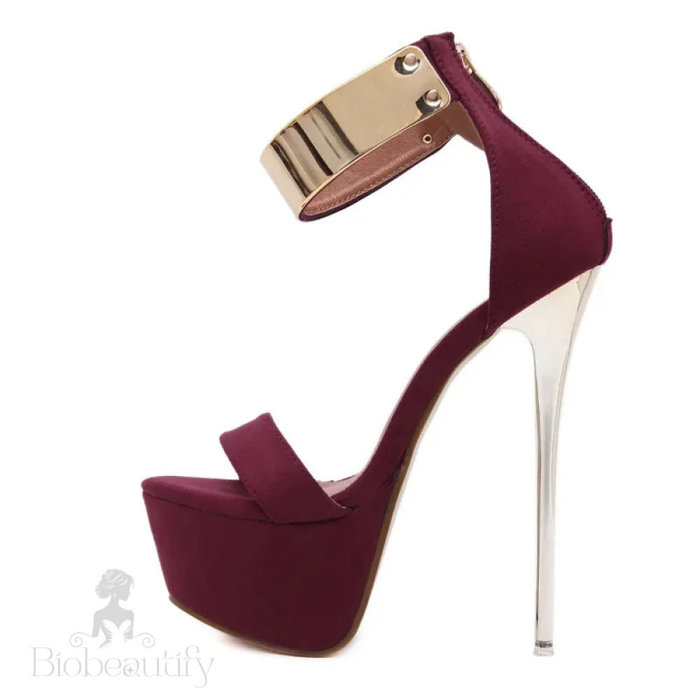 Women Peep Toe Platform High Heel Pumps