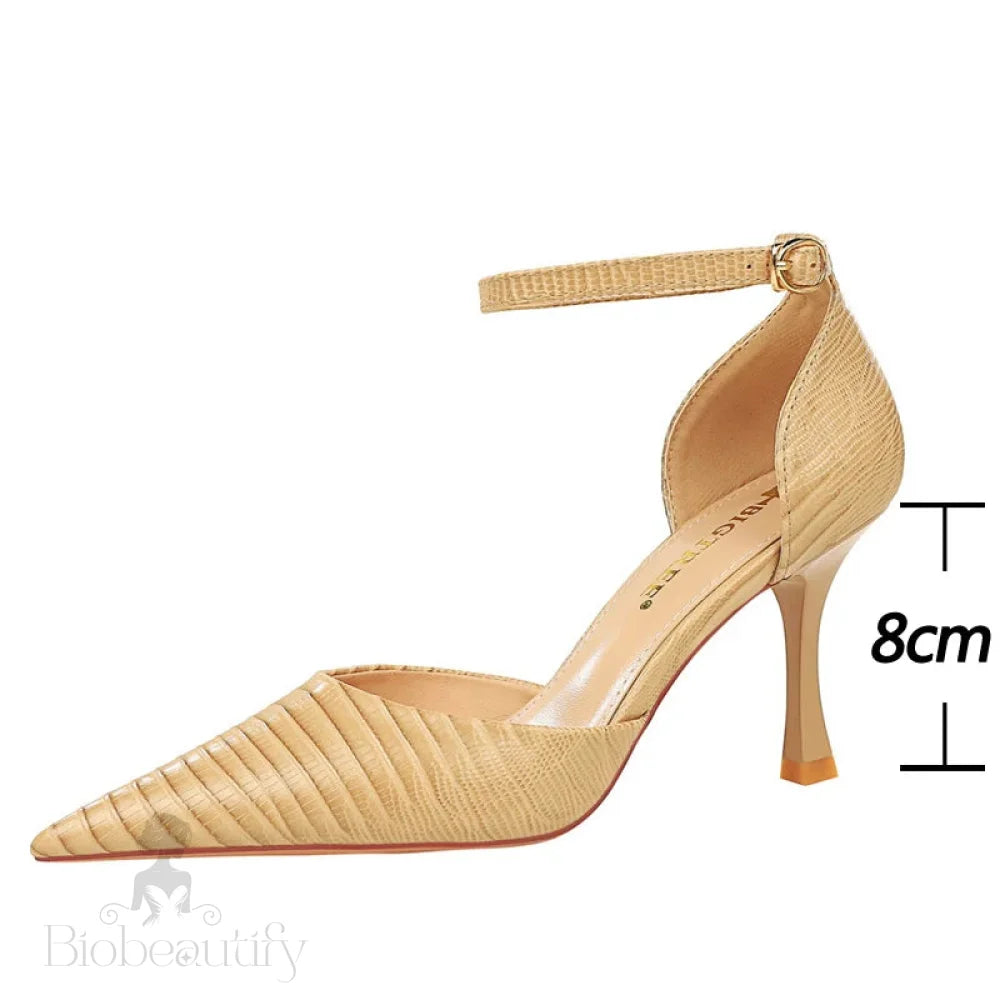 Wood Grain Women Pumps Kitten Heels Summer Fashion