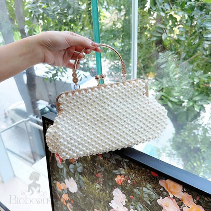 Woven Pearl Handbag By Joyce