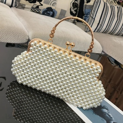 Woven Pearl Handbag By Joyce