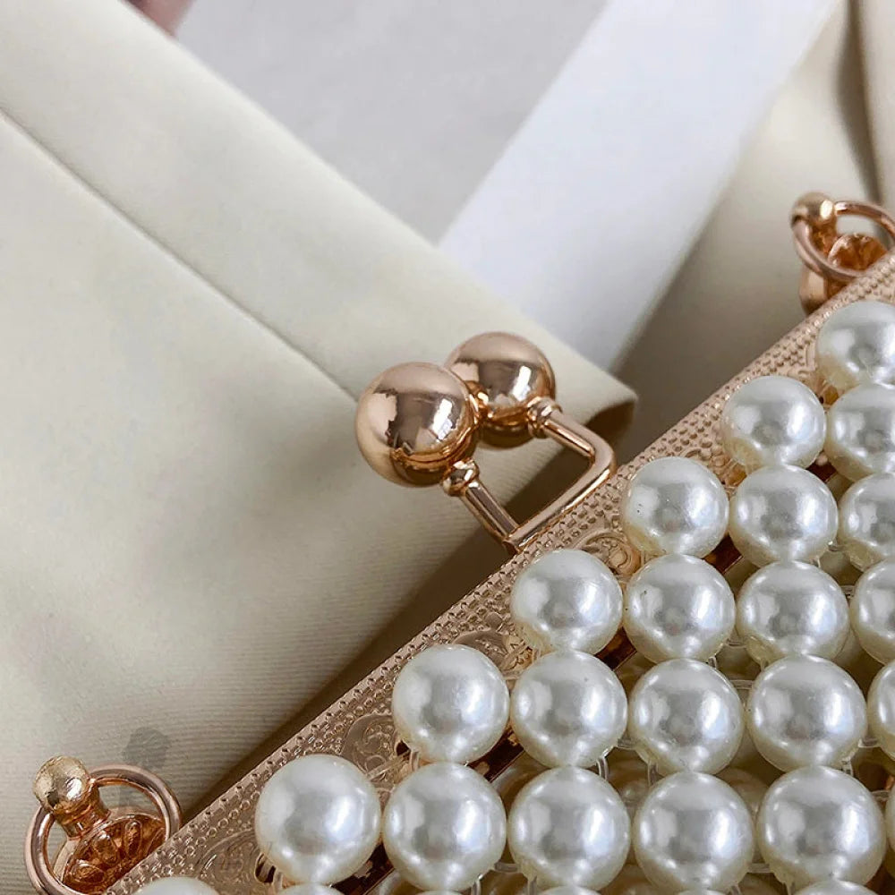 Woven Pearl Handbag By Joyce