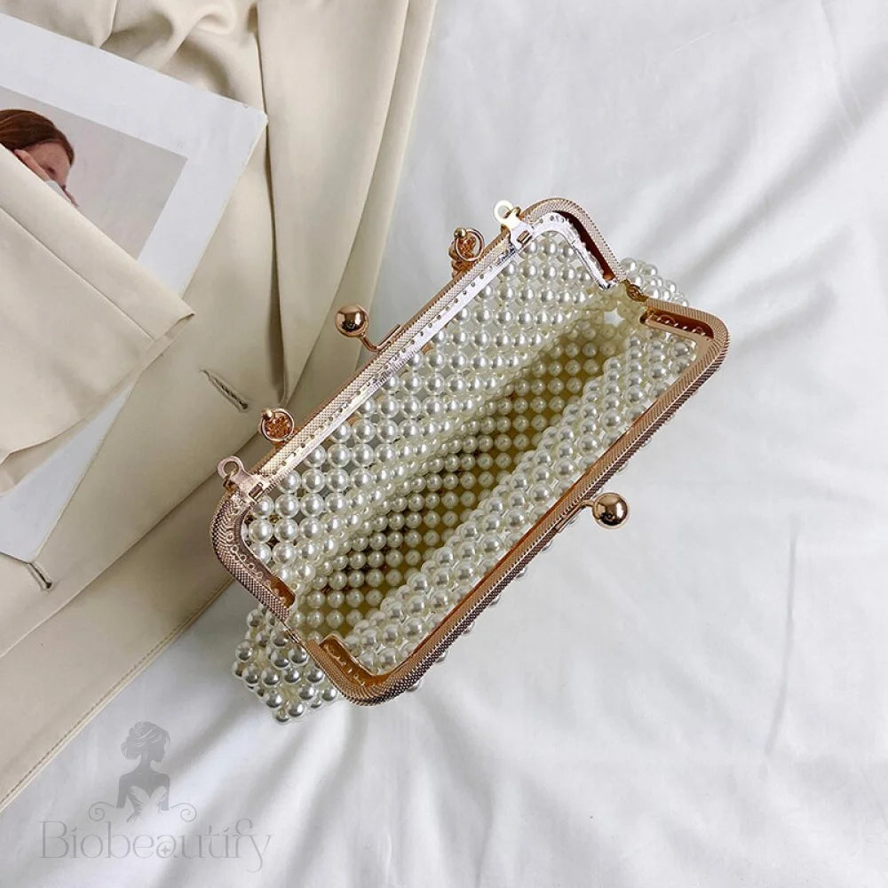 Woven Pearl Handbag By Joyce