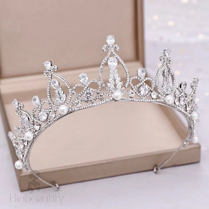 Wren Pearl And Rhinestone Wedding Tiara