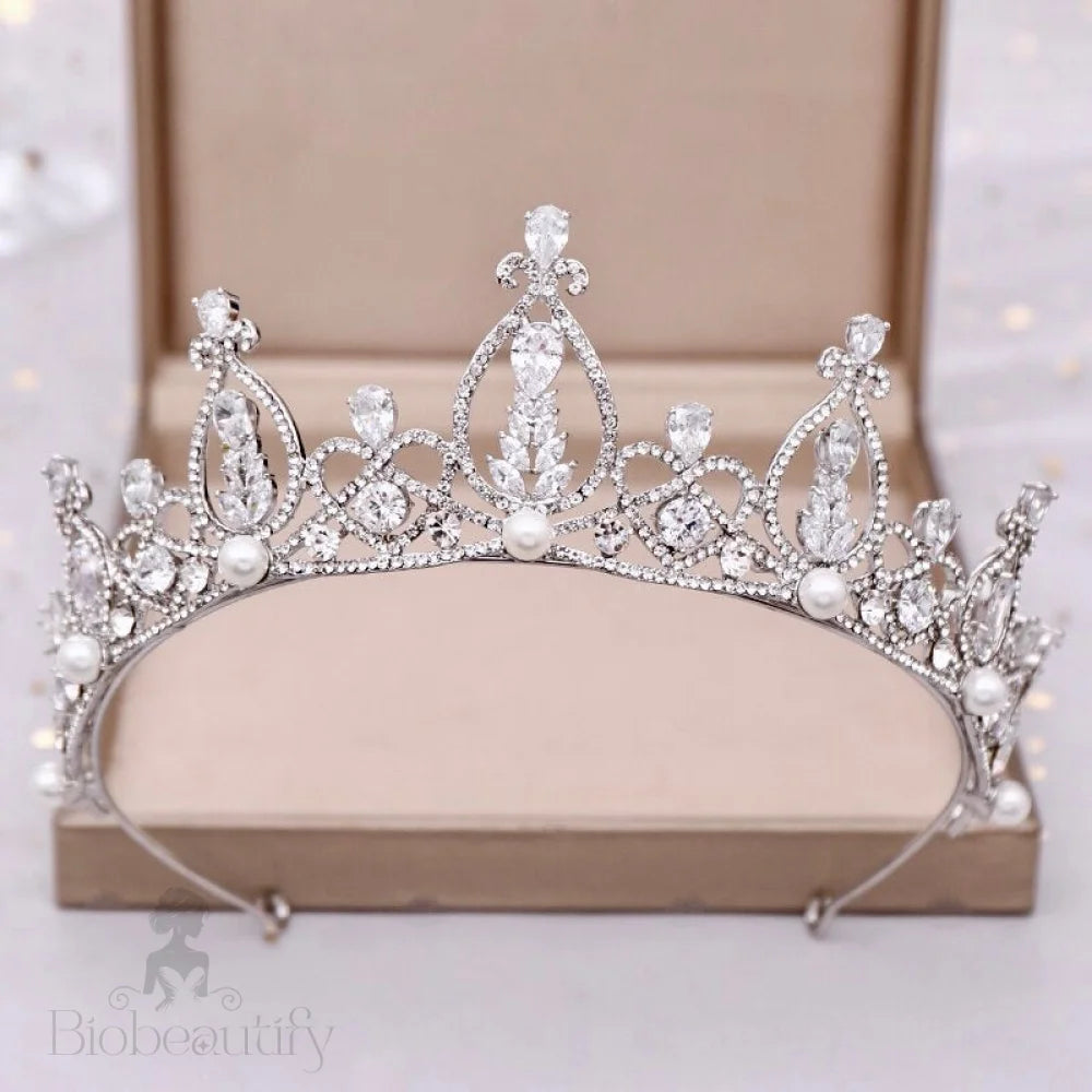 Wren Pearl And Rhinestone Wedding Tiara