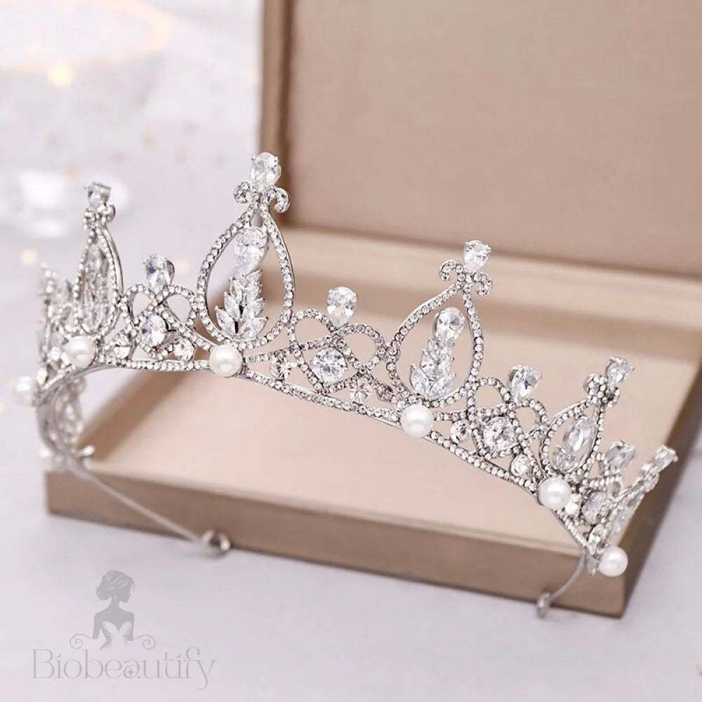 Wren Pearl And Rhinestone Wedding Tiara