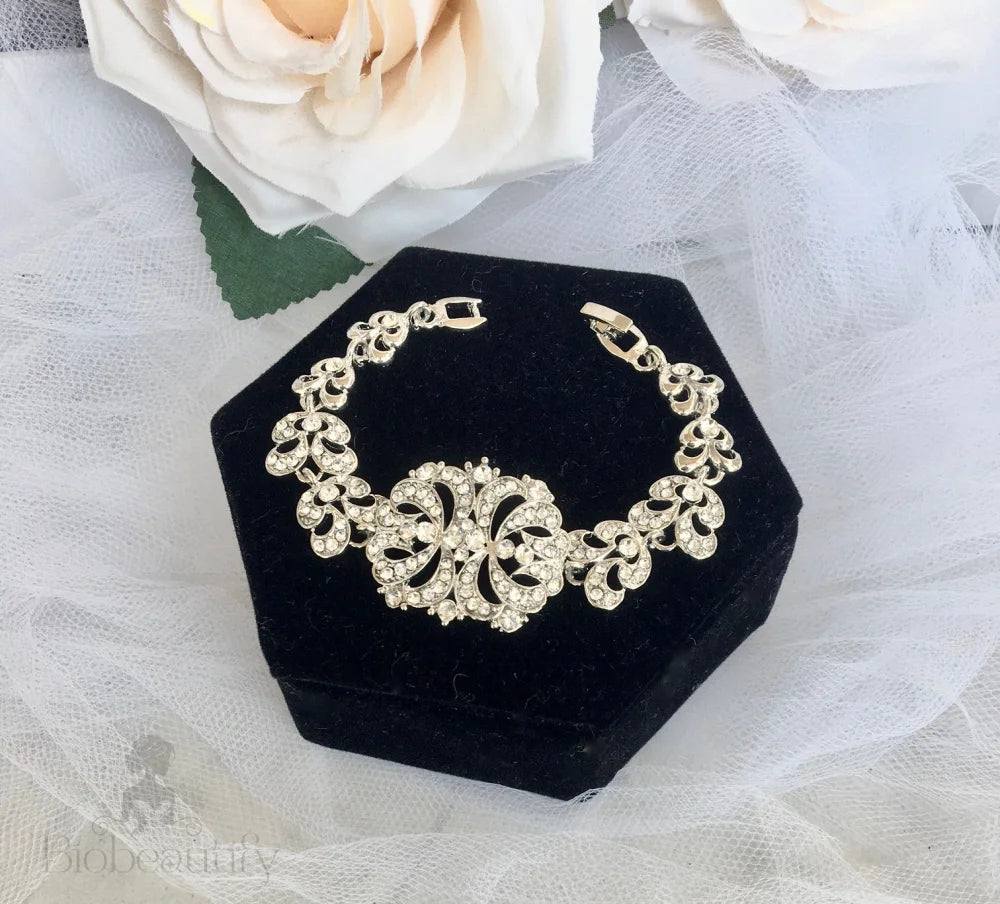 Wedding Jewelry - Cubic Zirconia Bridal Bracelet - Available in Silver and Gold